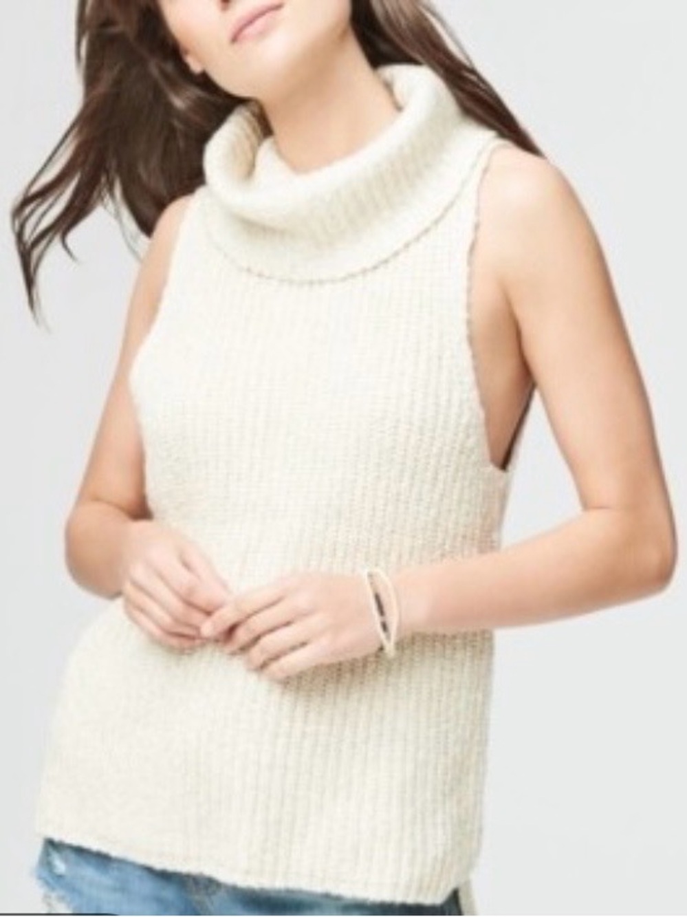 Workshop Republic Clothing Sleeveless Cowl Neck Sweater